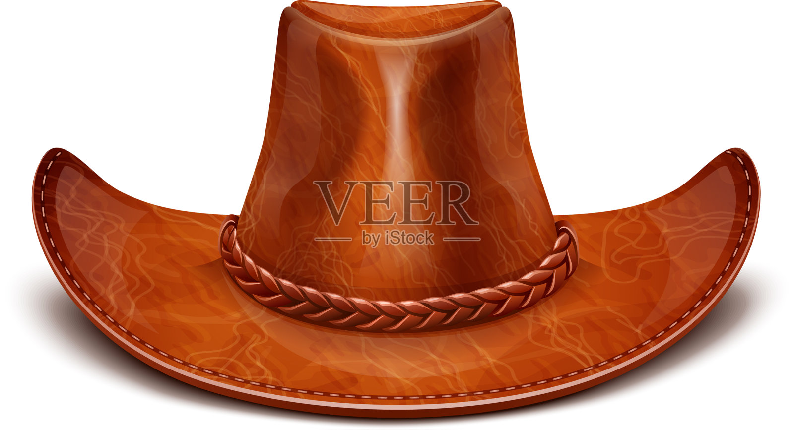 牛仔皮帽子设计元素图片