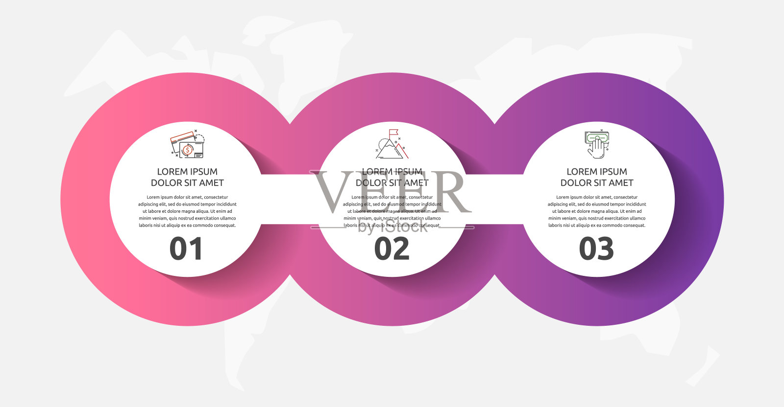 矢量模板圆信息图。设计模板素材