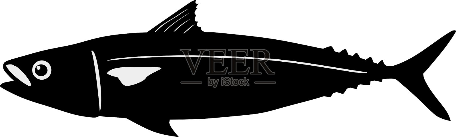 鲭鱼的轮廓设计元素图片