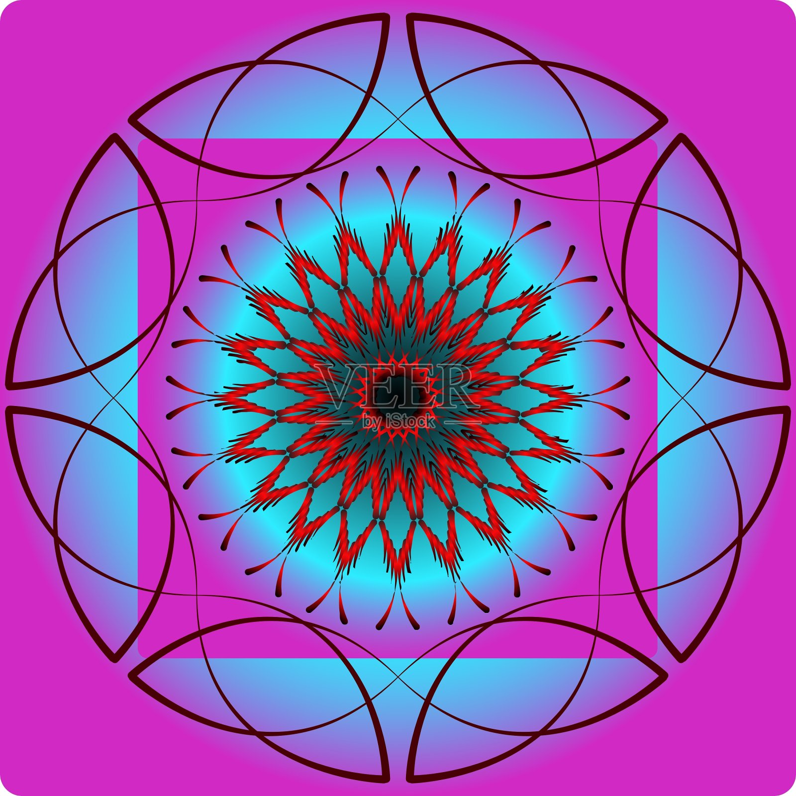 抽象的彩色图插画图片素材