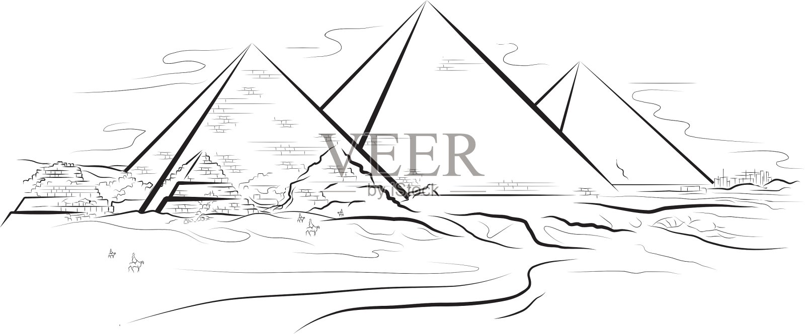 皮拉米兹吉萨埃及设计元素图片