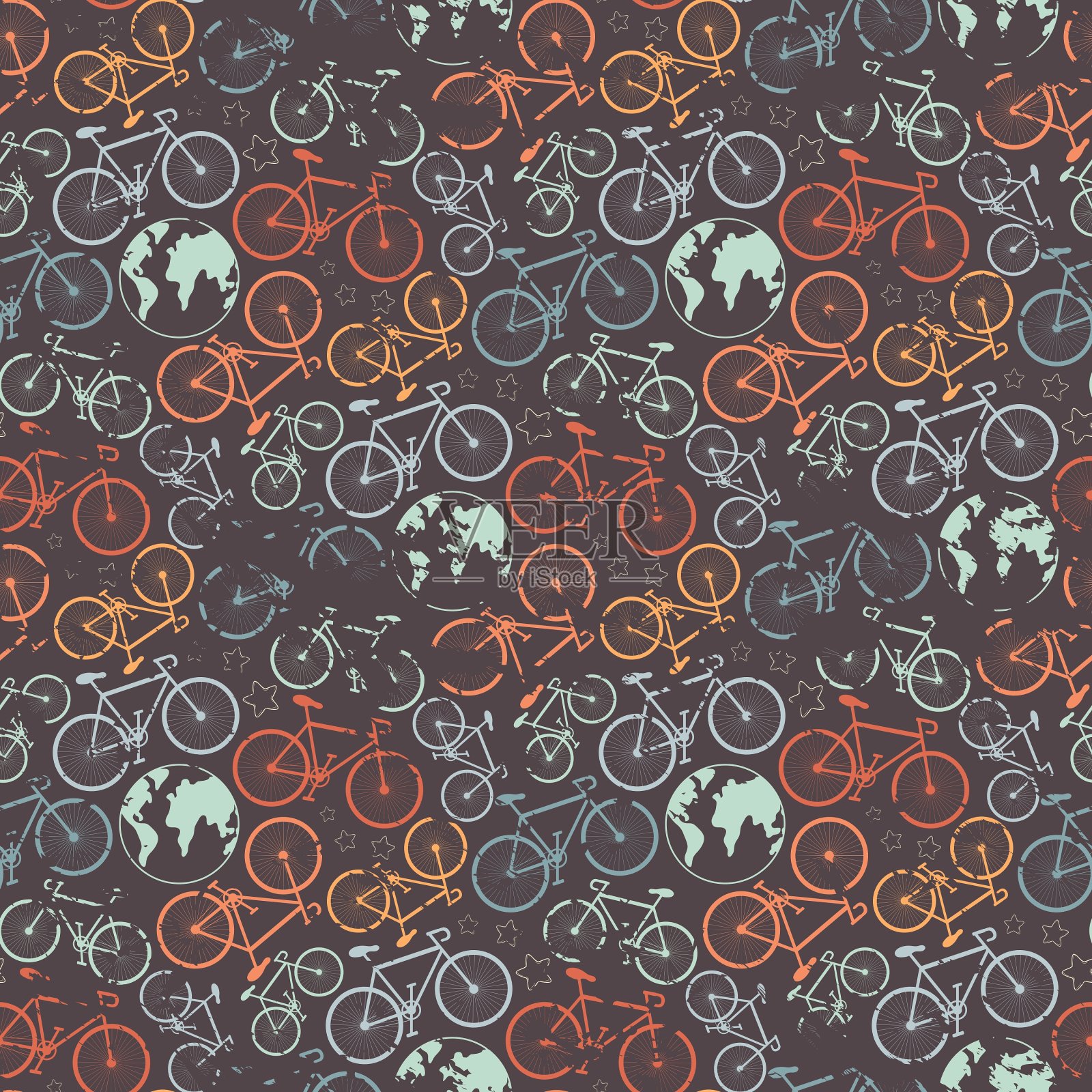 自行车枯燥乏味的模式插画图片素材