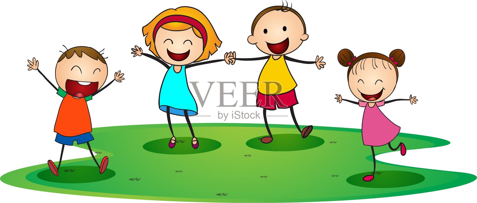 孩子们玩耍设计元素图片