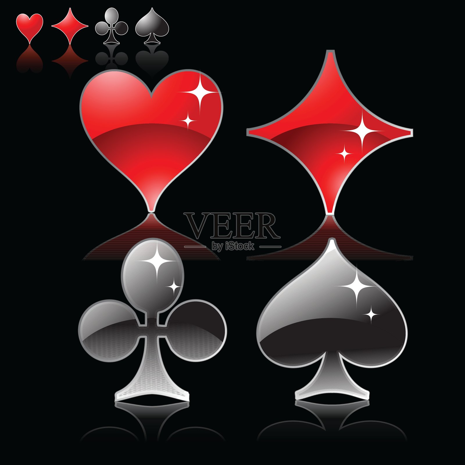 打牌插画图片素材