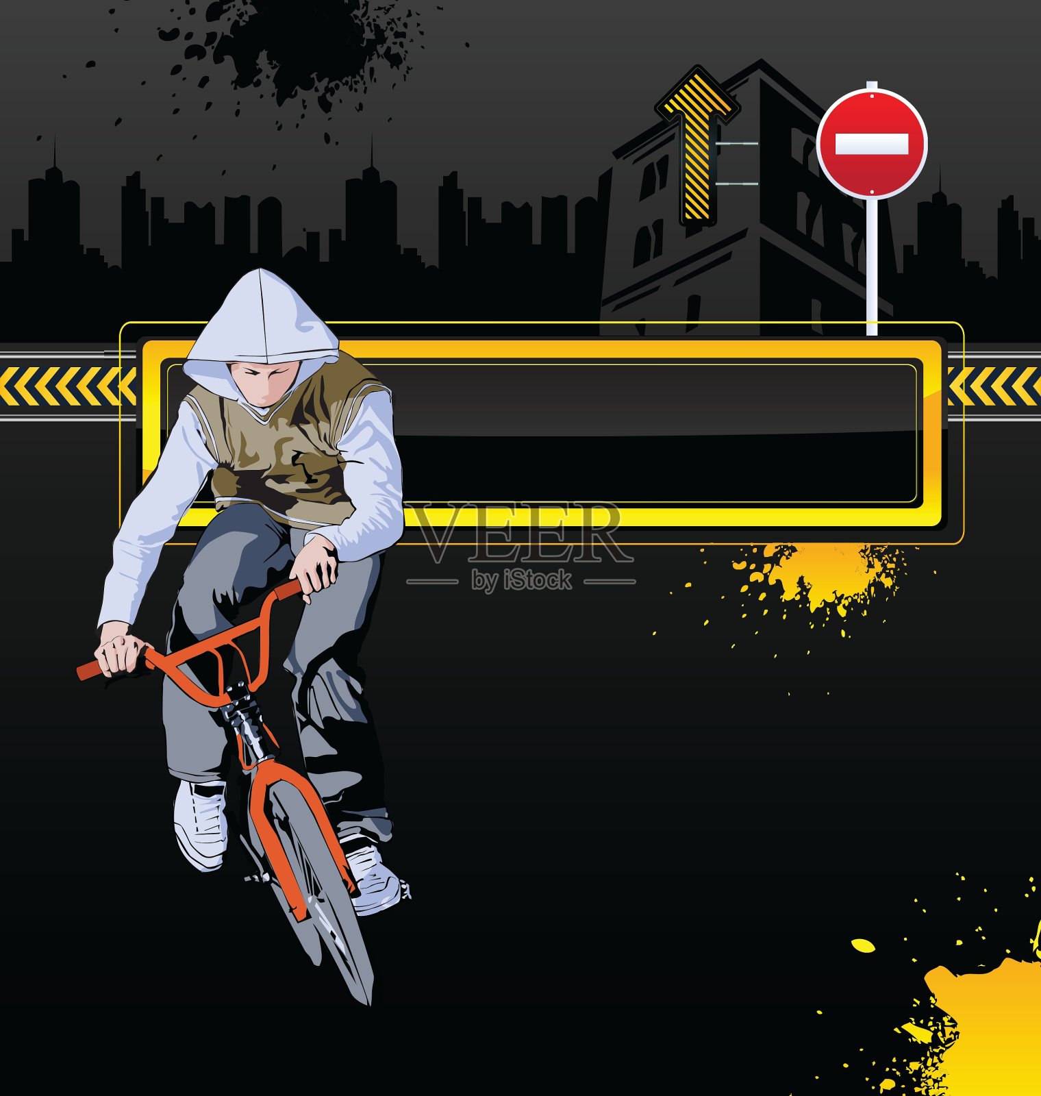 城市背景插画图片素材