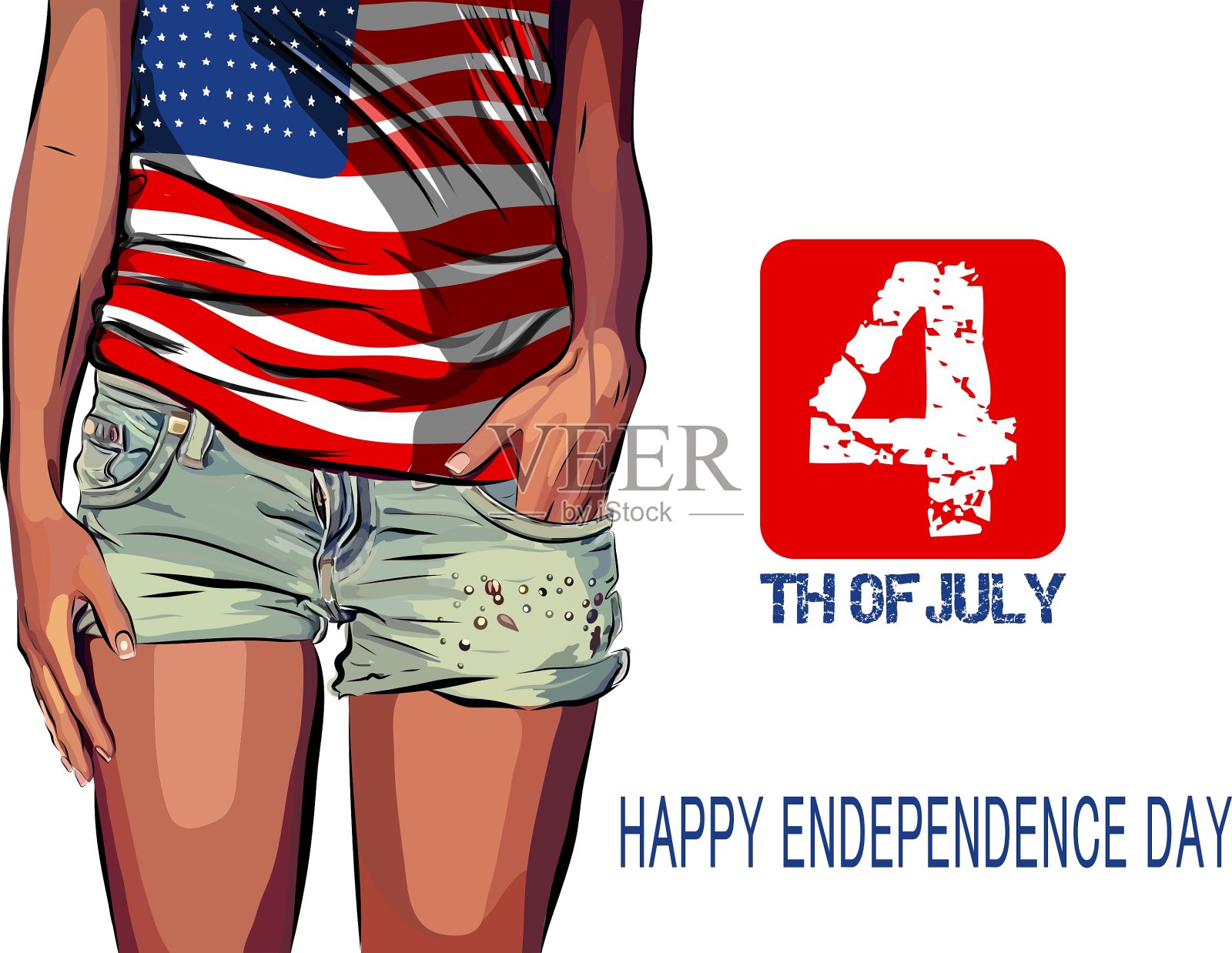 独立日卡美快乐设计模板素材