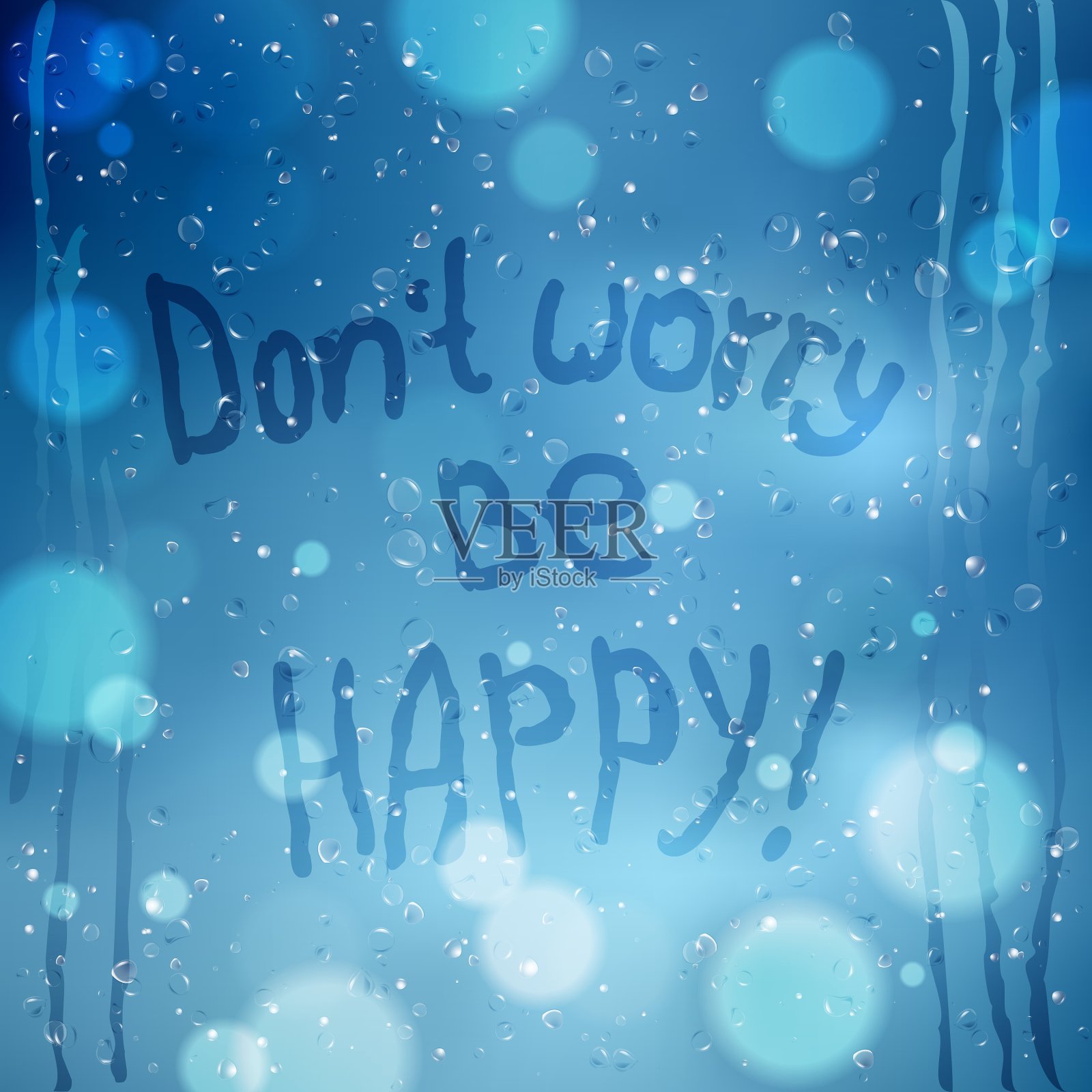 有字母的雾蒙蒙的玻璃插画图片素材