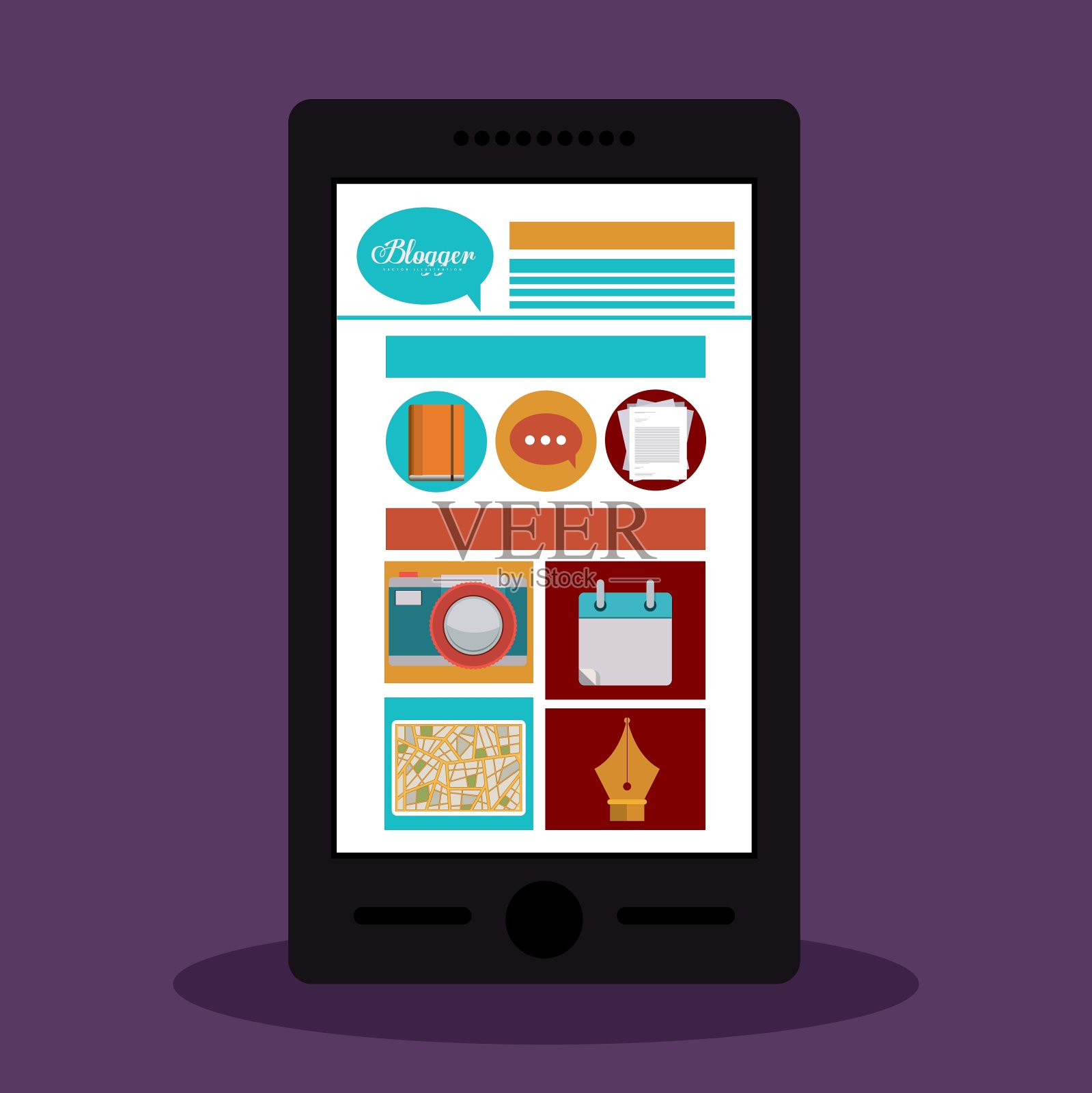 博客设计插画图片素材