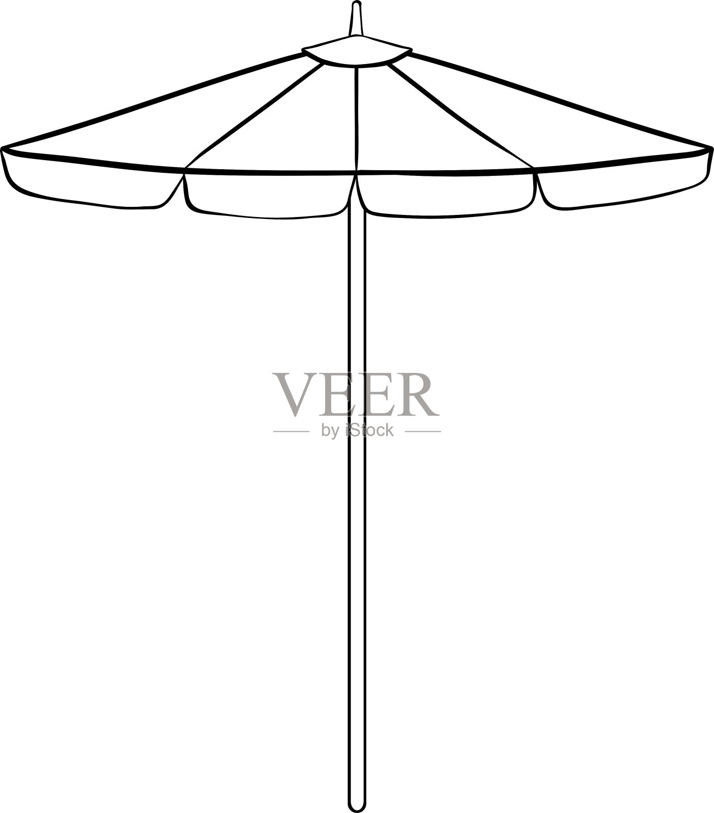 沙滩伞设计元素图片