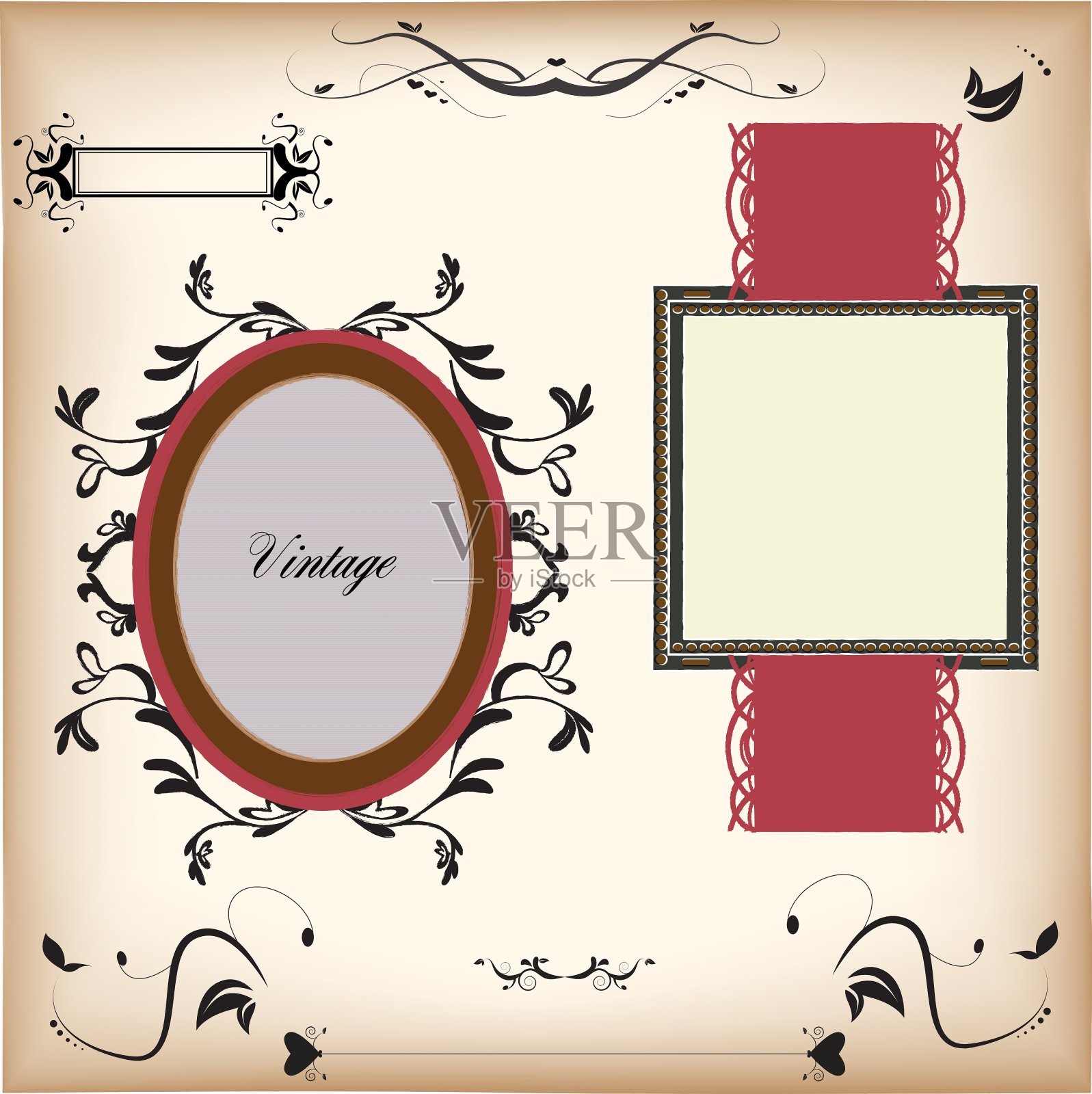 的标签插画图片素材