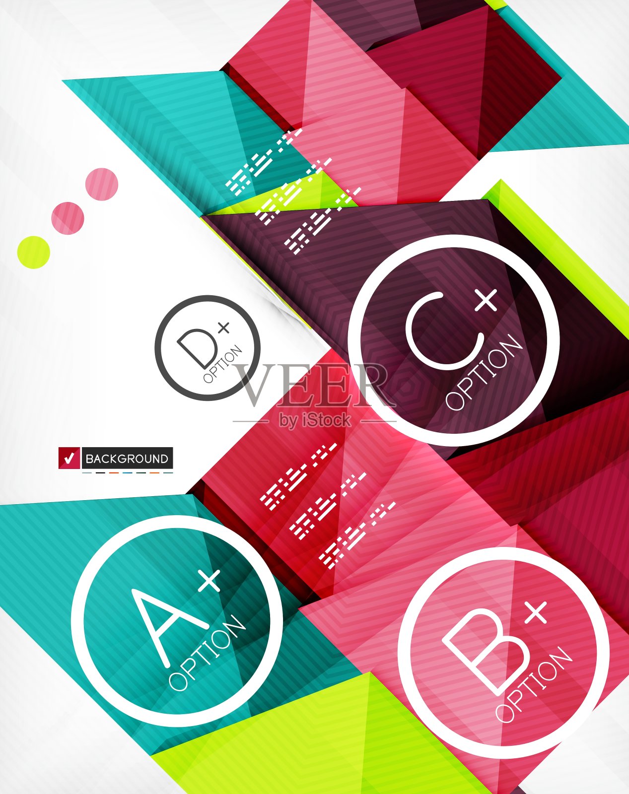 未来的抽象三维信息图表组成插画图片素材