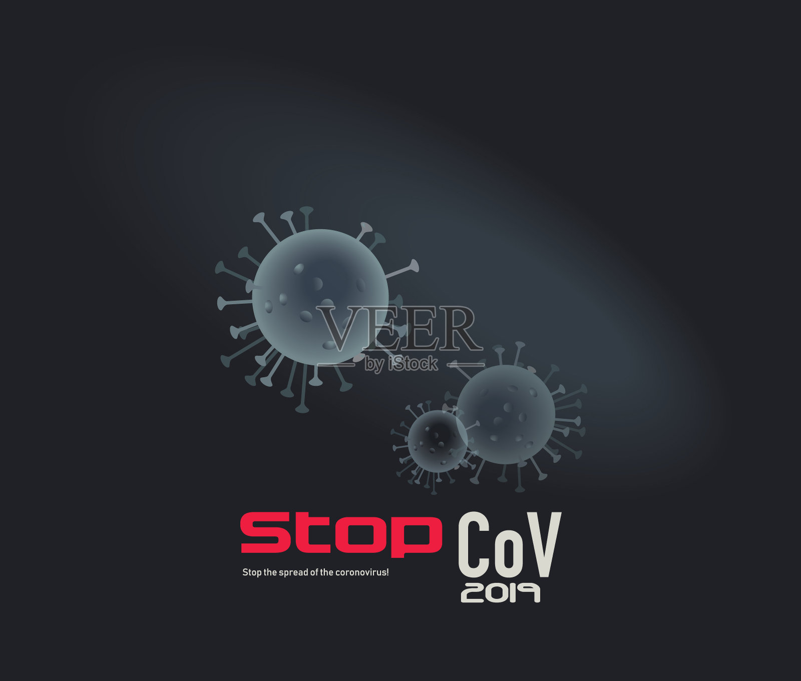 冠状病毒CoV 2019, sars - covi -2。Infographics。插画图片素材