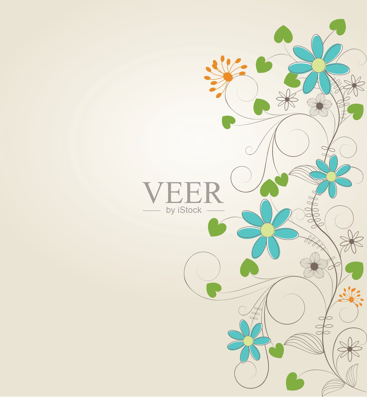 花的设计插画图片素材