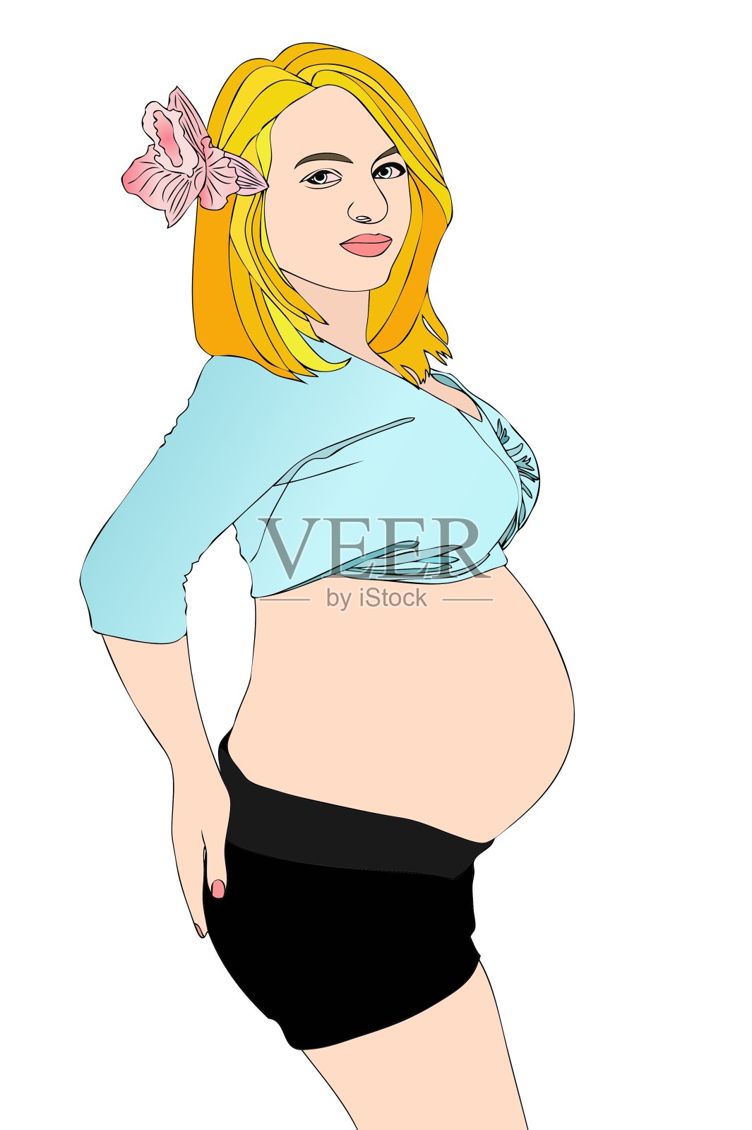 一个甜蜜的准插画图片素材