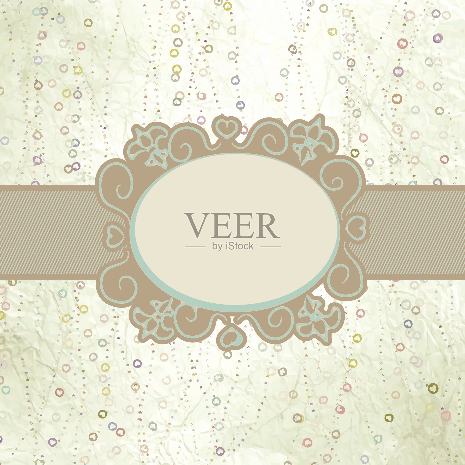 心形情人节卡片插画图片素材