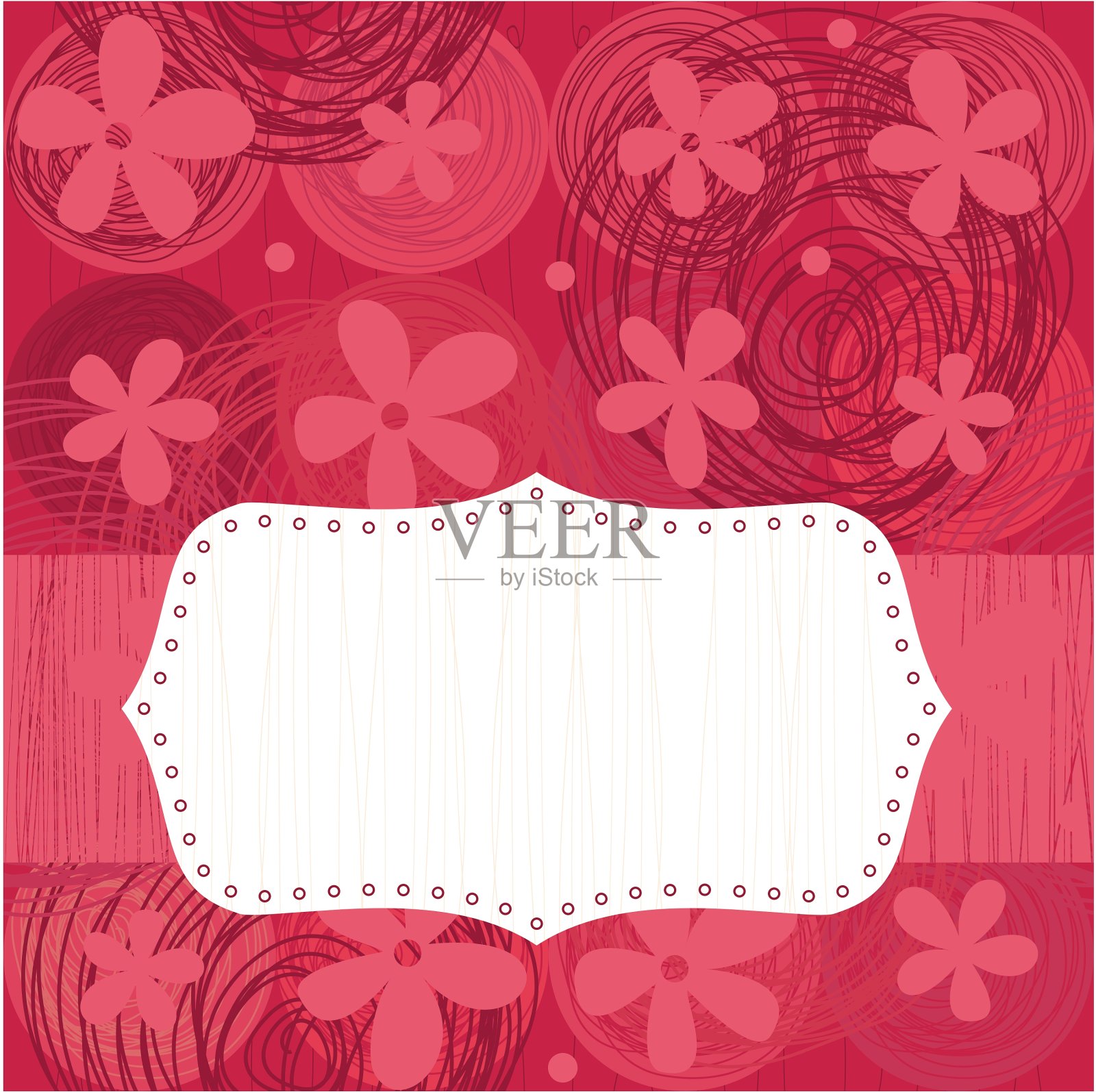 花卉图案无缝横幅插画图片素材