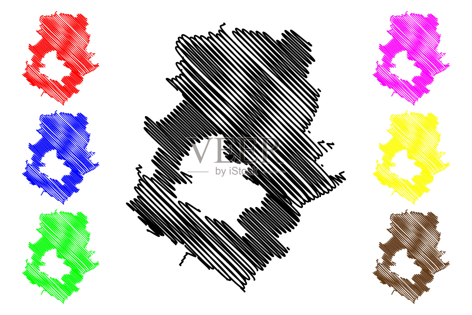 Ilfov县地图插画图片素材