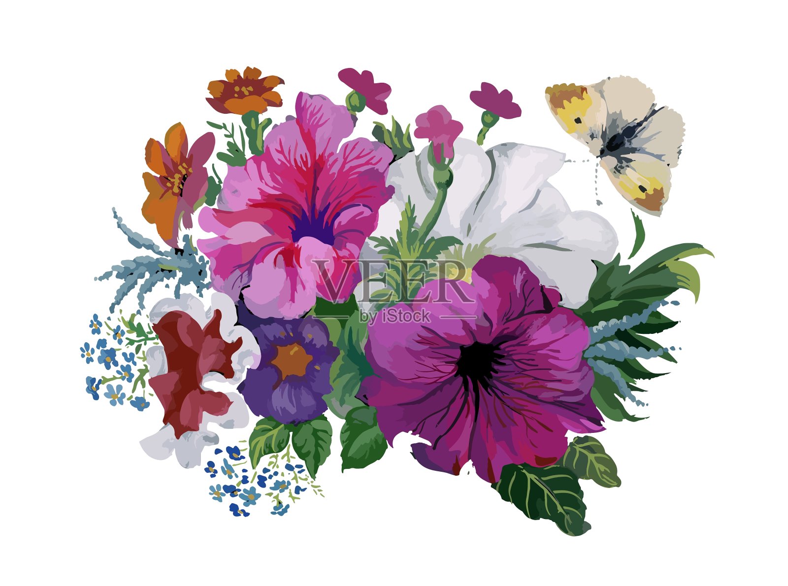 艺术的花朵图案设计元素图片