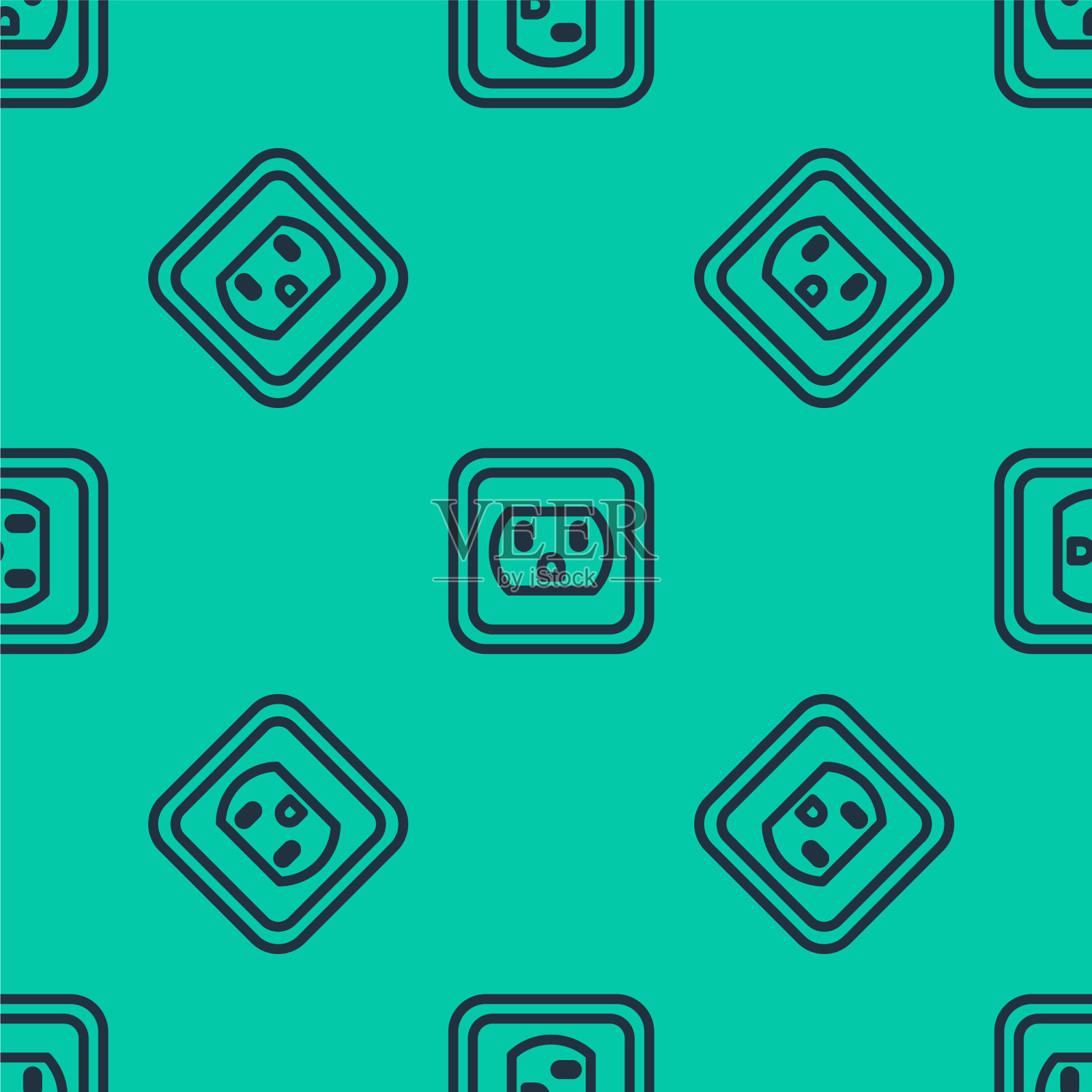 美国蓝线插座图标图标素材