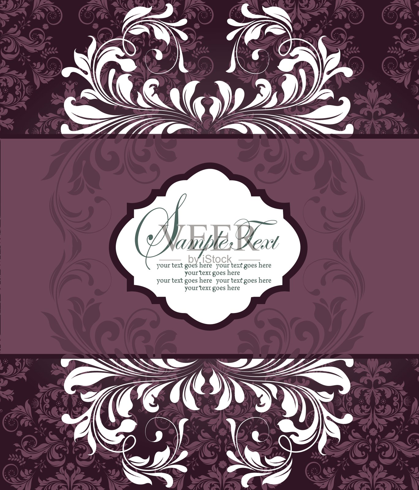 花卉的请柬插画图片素材