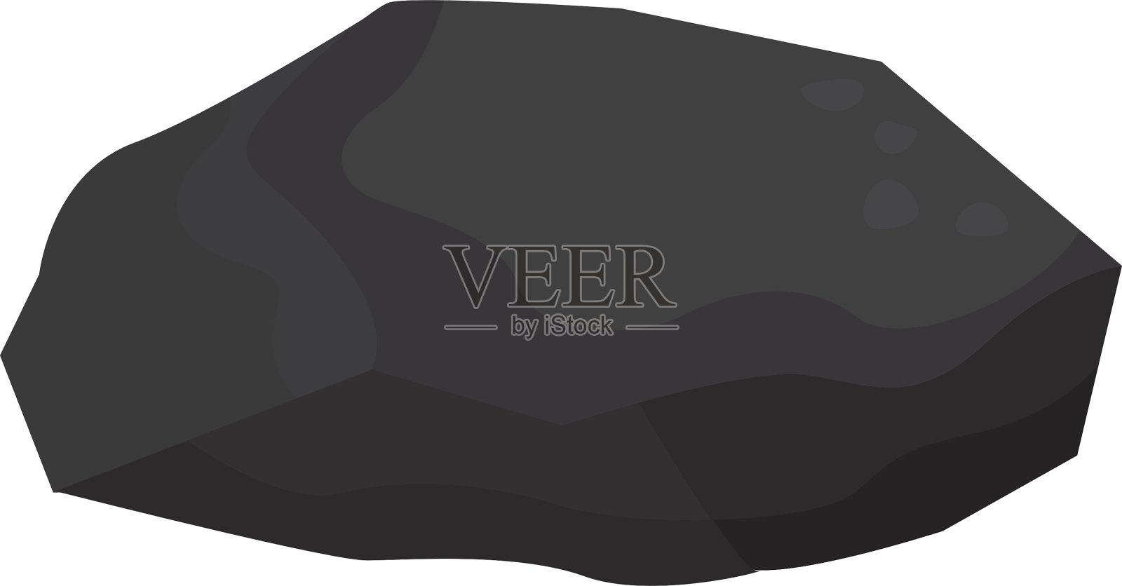 木炭岩石孤立图标设计设计元素图片