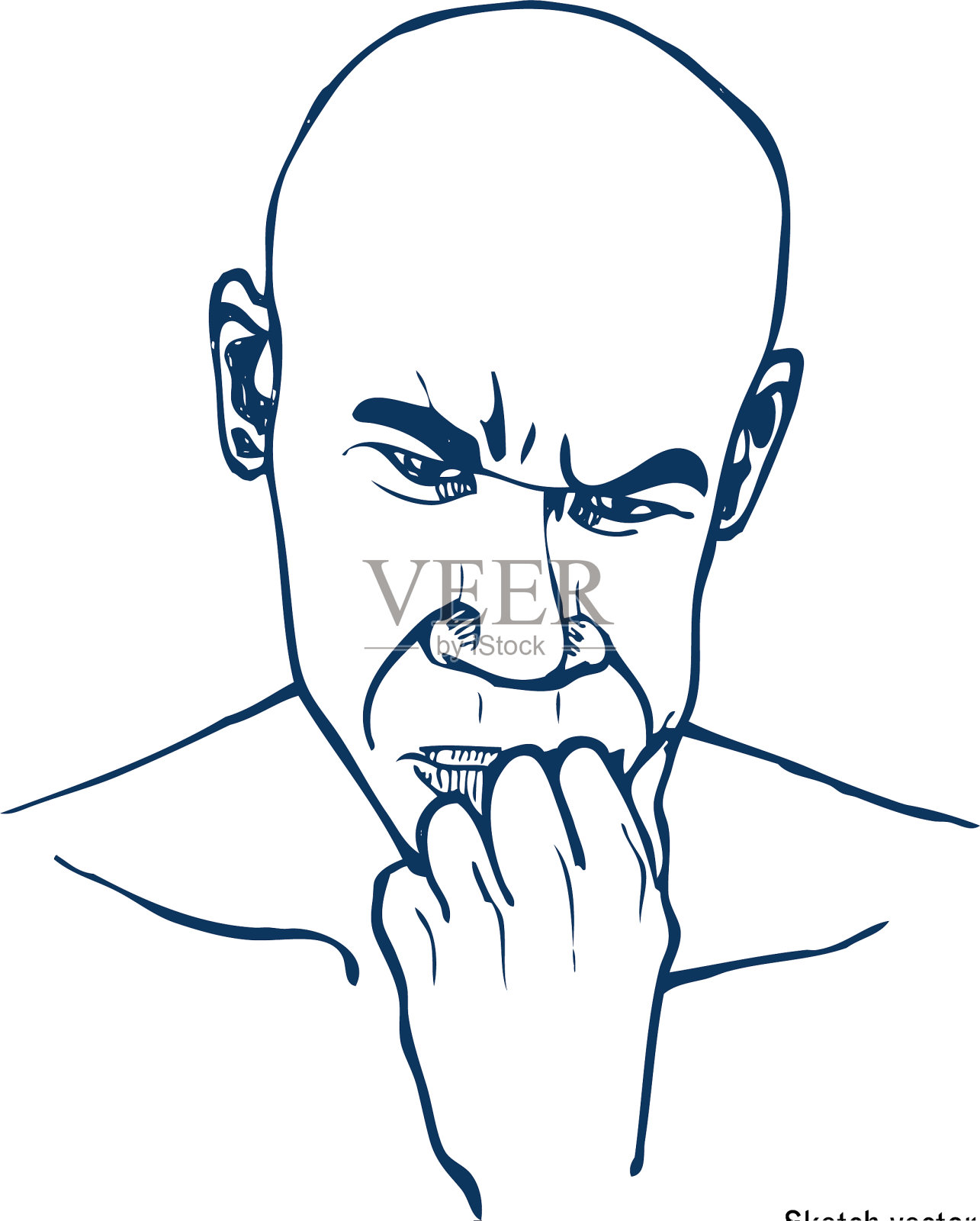 思考问题的人插画图片素材