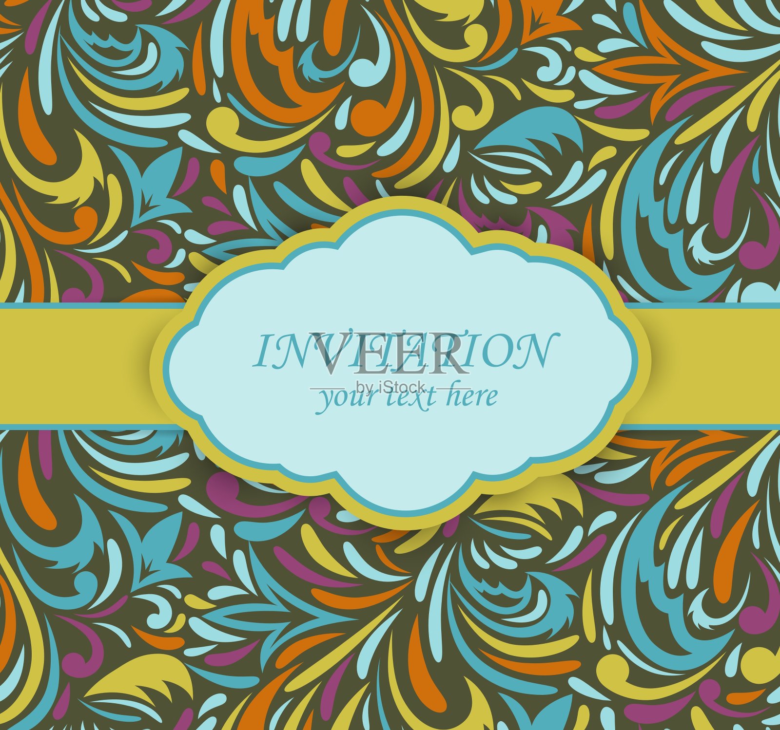 花卉复古的背景设计模板素材