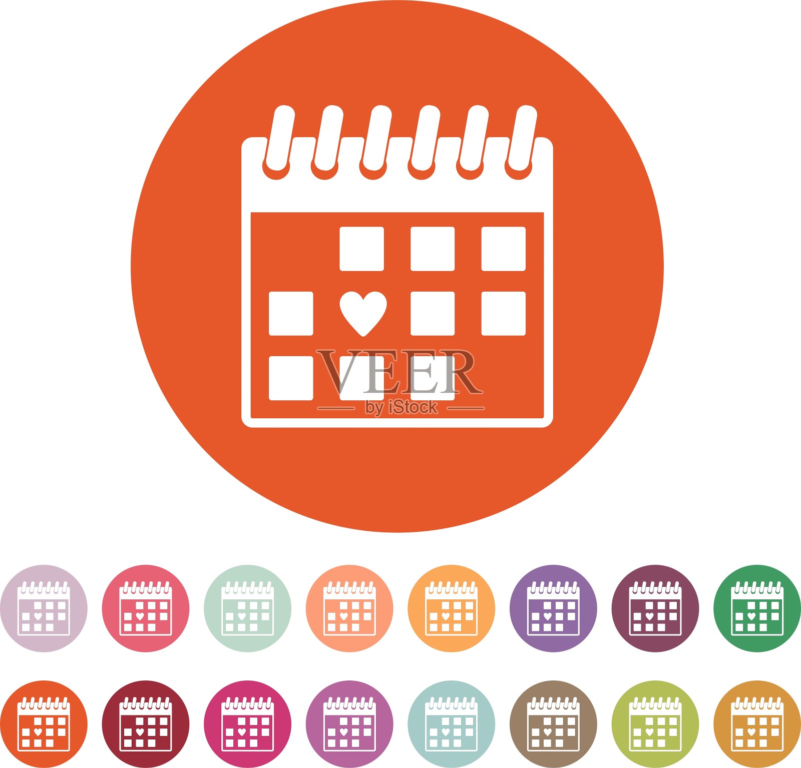 日历图标是情人节的象征插画图片素材