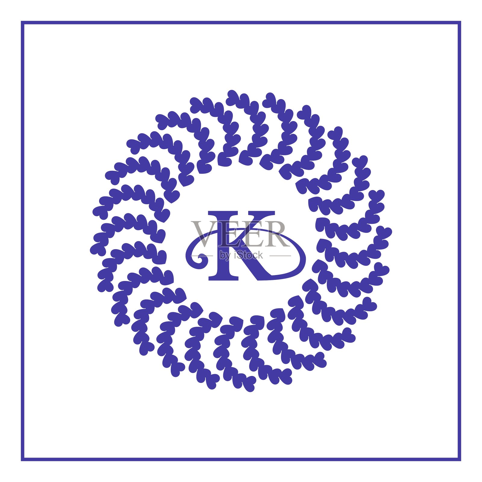 字母图案设计元素优美的模板设计元素图片