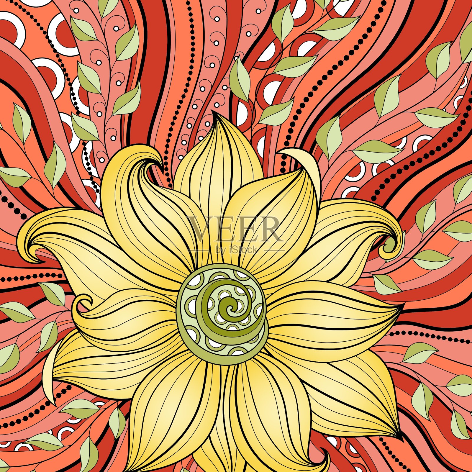 花卉装饰设计插画图片素材