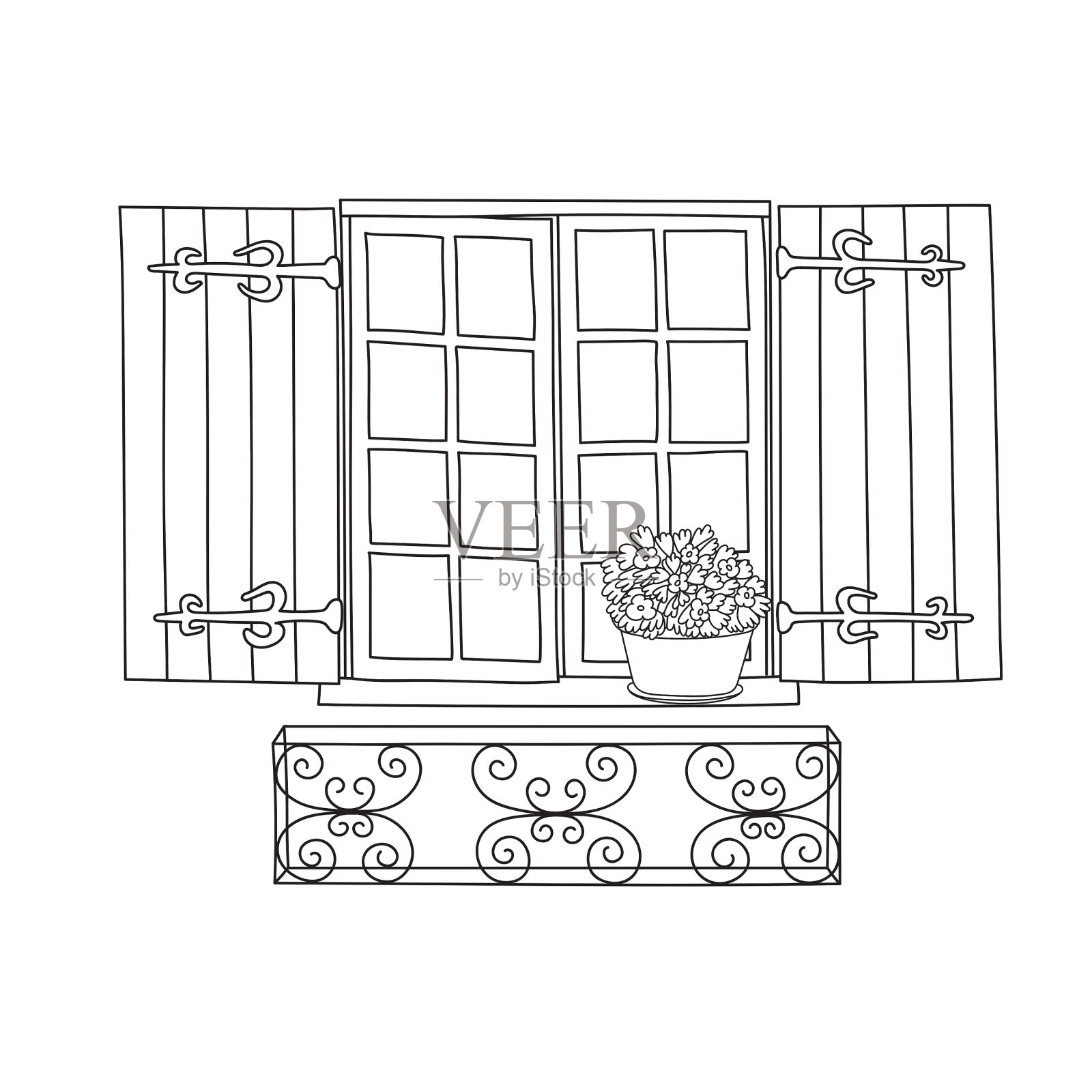 窗口potflower设计元素图片
