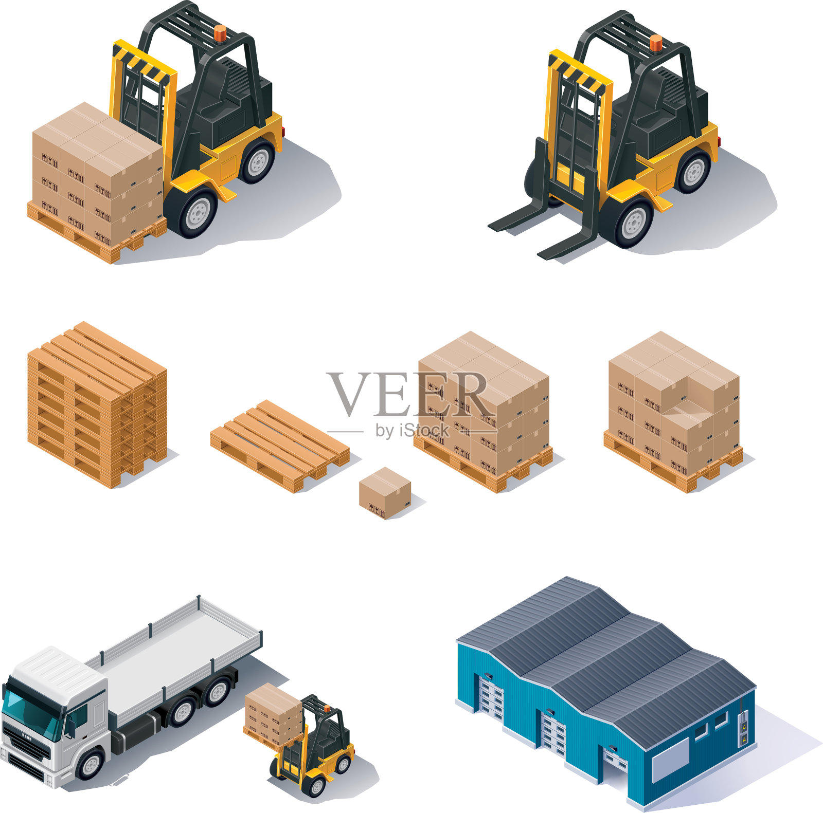 仓库设备图标集图标素材