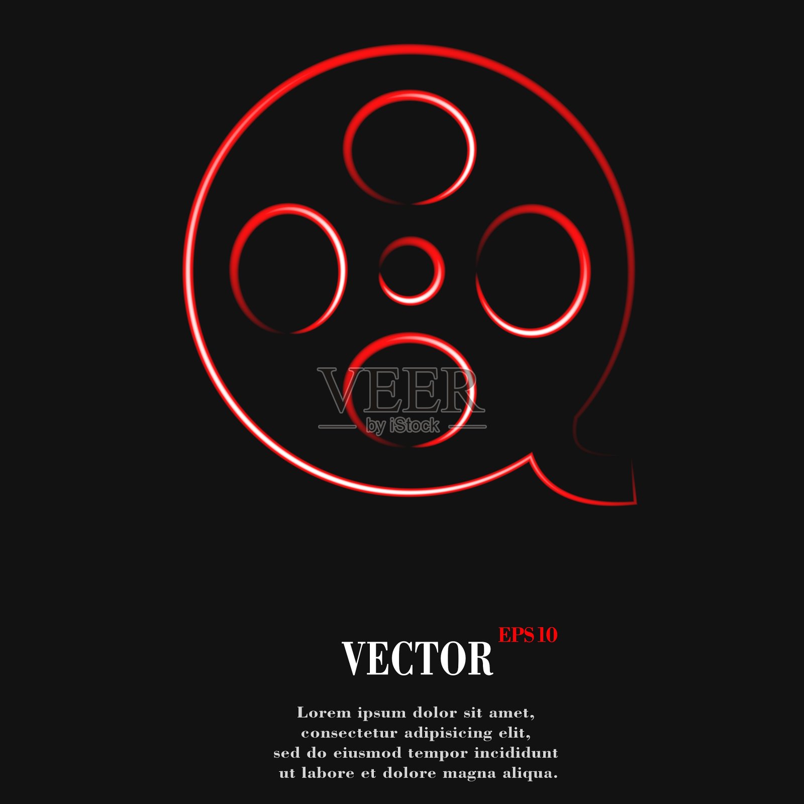 薄膜平现代网页按钮和空间为您插画图片素材