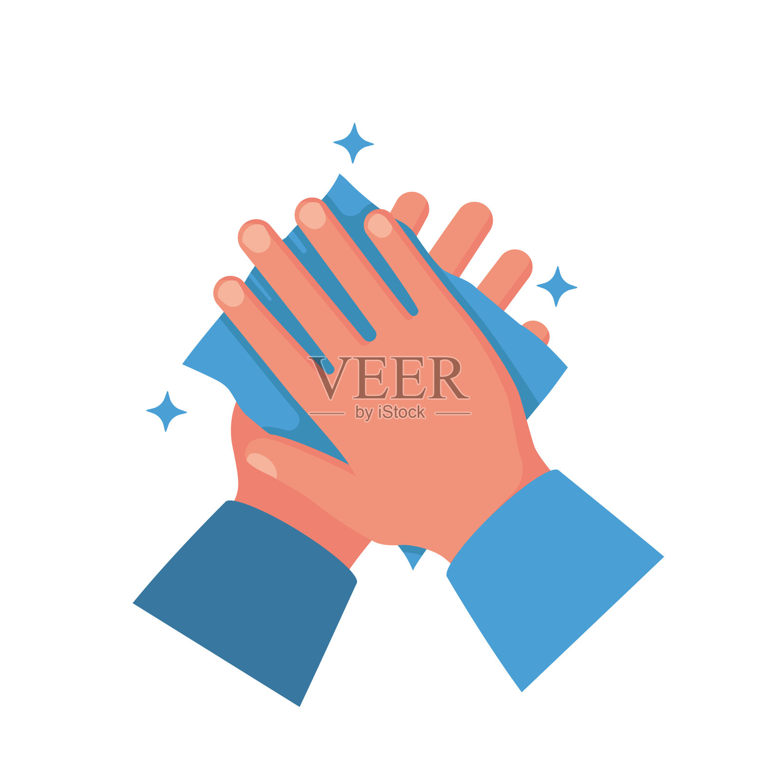 用湿布抹平图标。插画图片素材