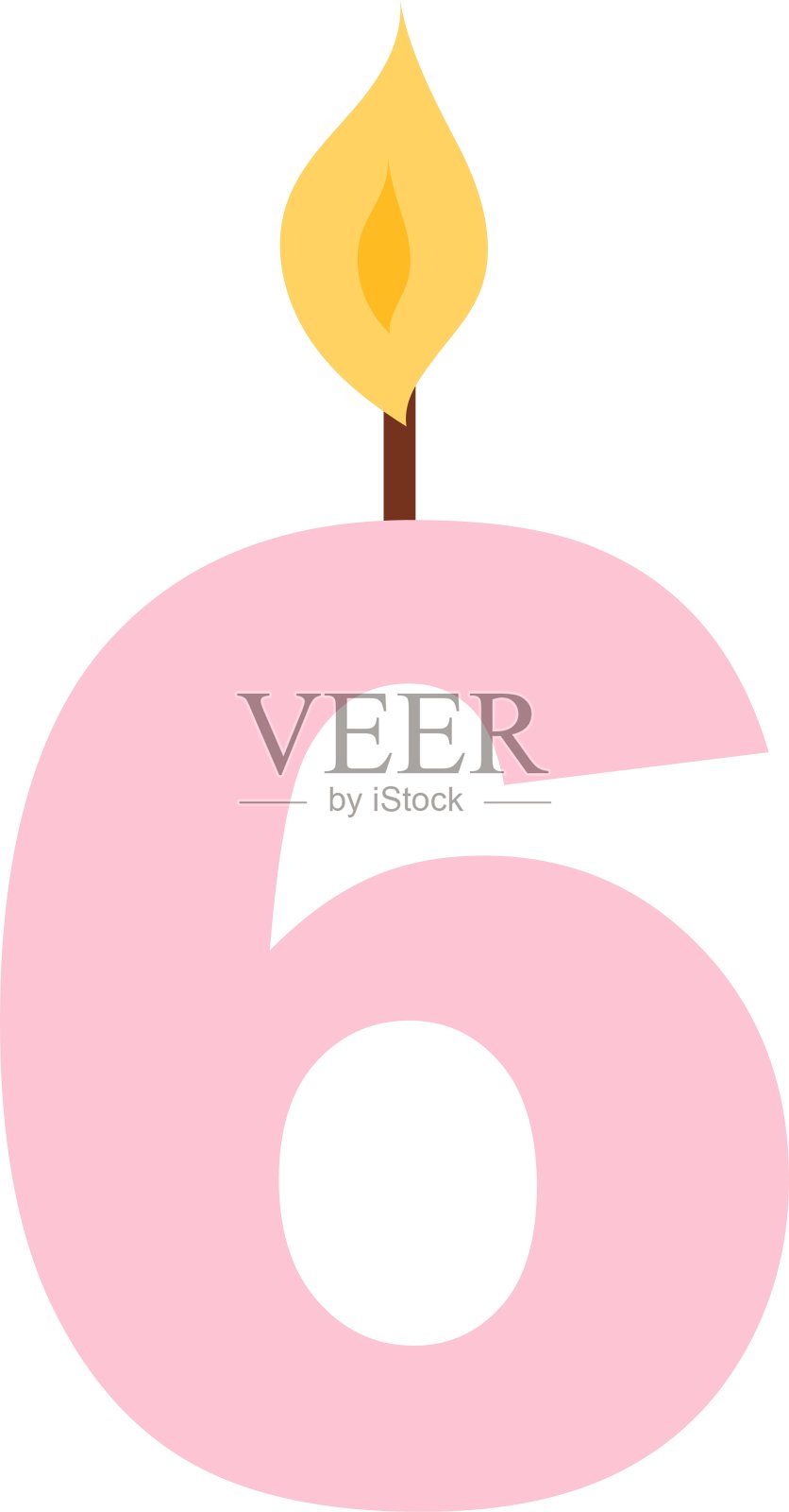 数字蜡烛设计元素图片