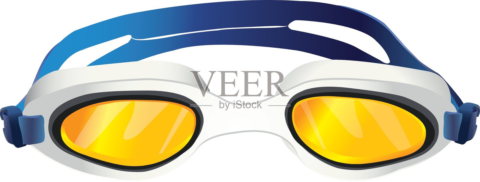 护目镜黄色玻璃设计元素图片