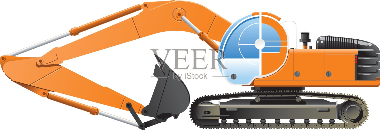 挖掘机设计元素图片