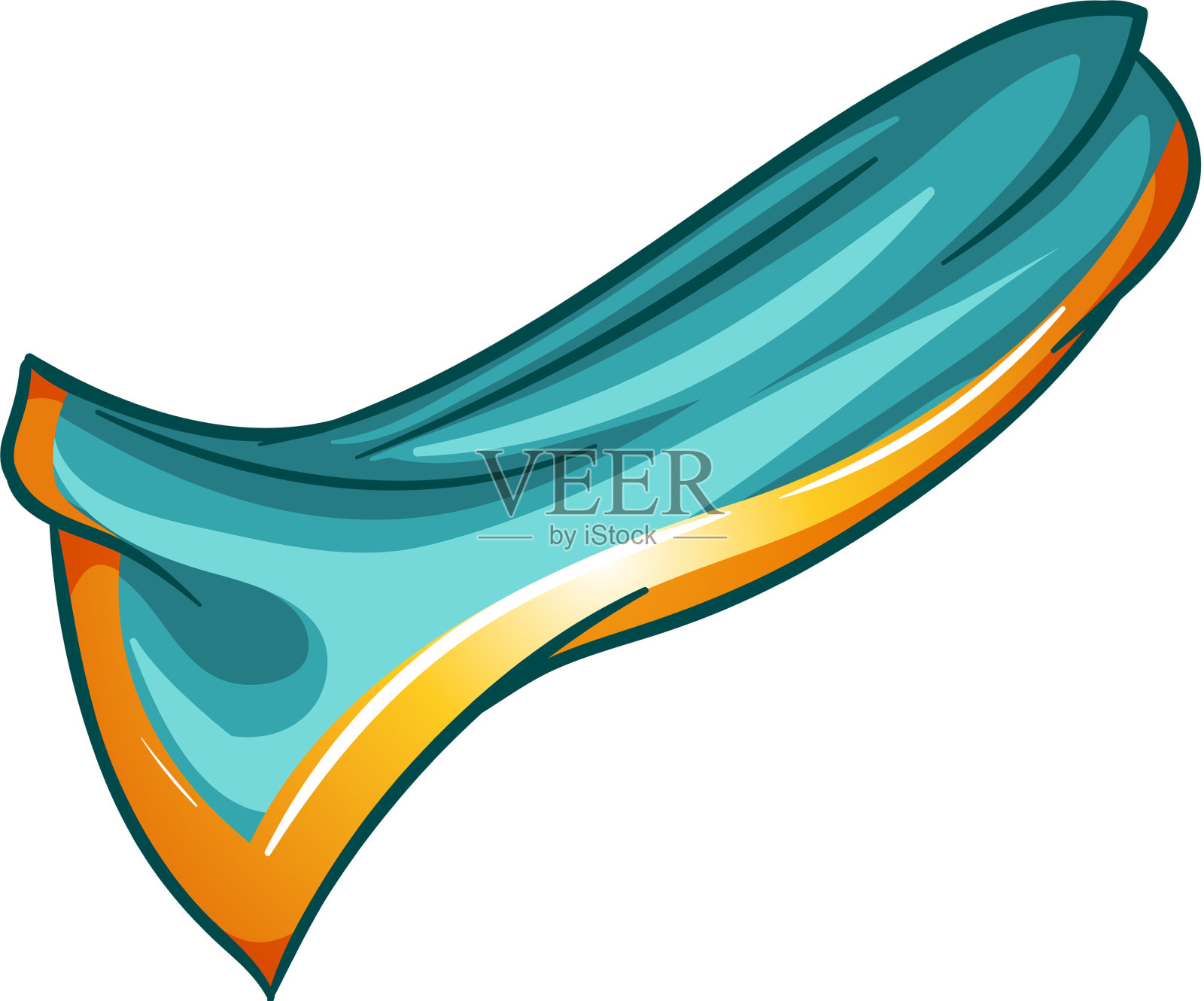 一条蓝色和橙色的围巾设计元素图片