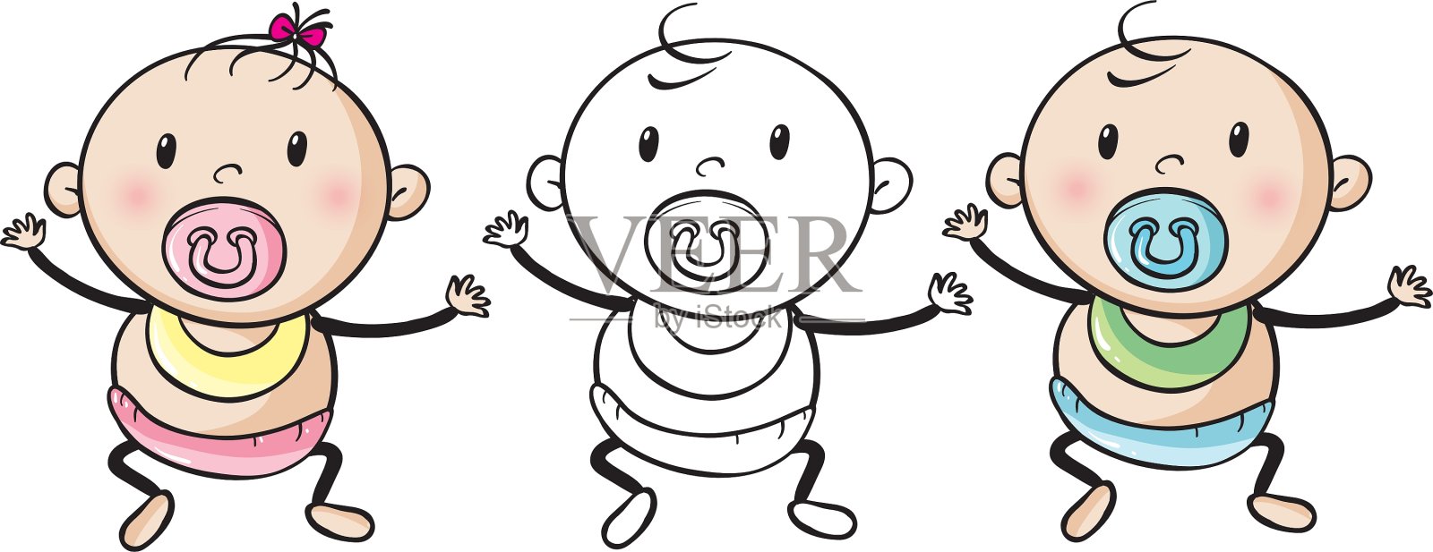 男孩和女孩设计元素图片