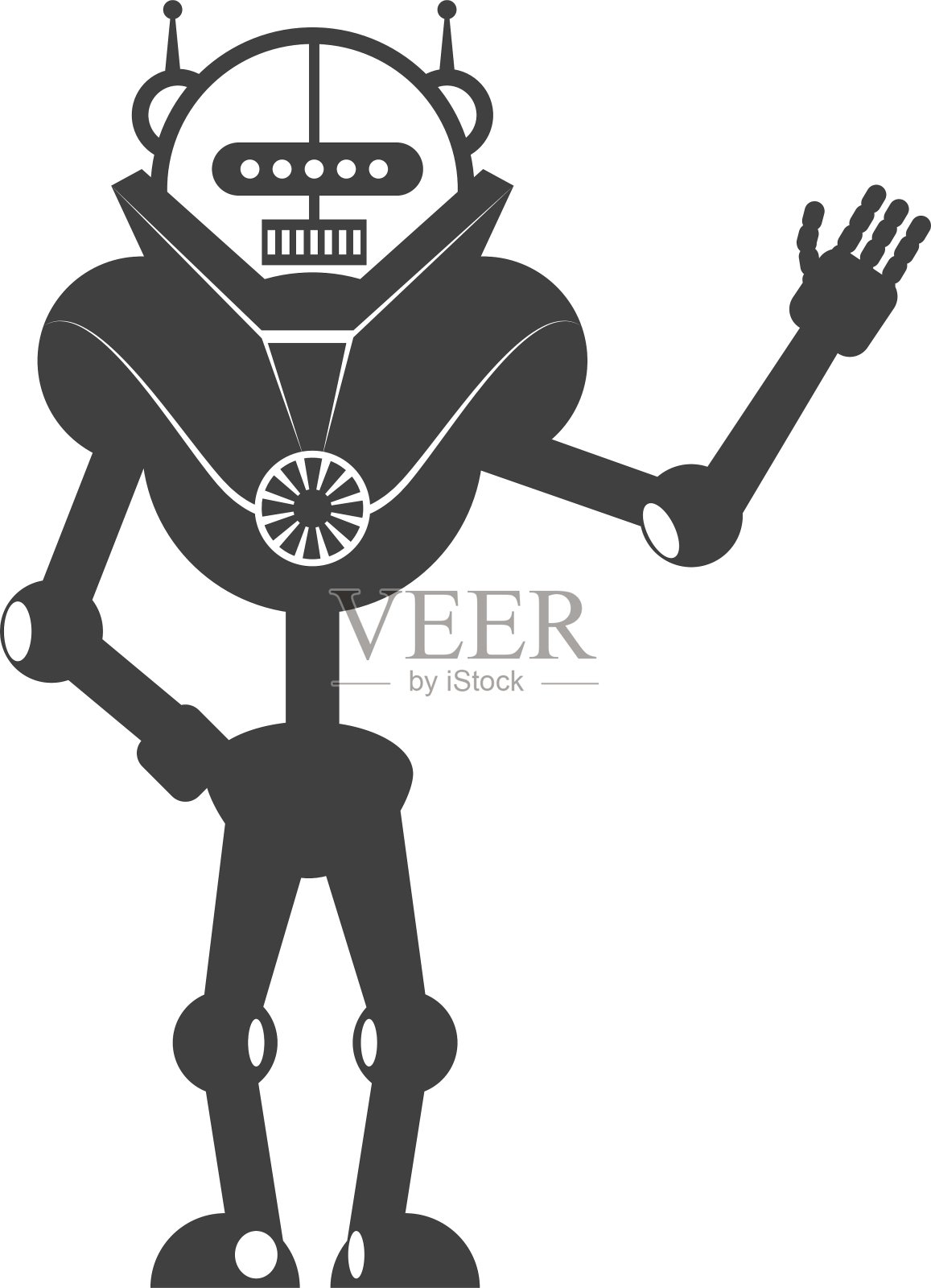 机器人卡通图标机器设计图形设计元素图片