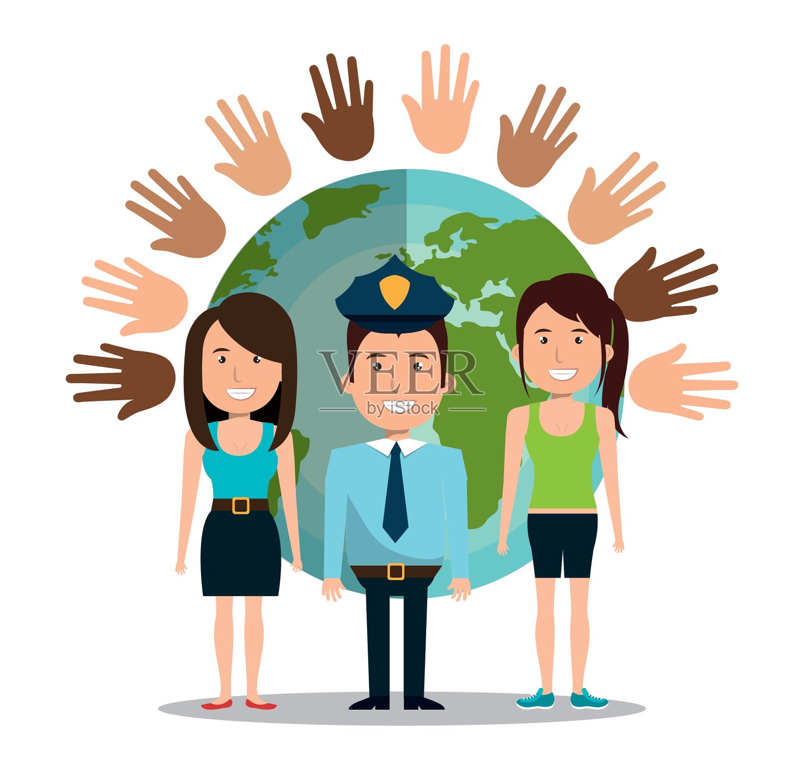 多样性的人设计设计元素图片