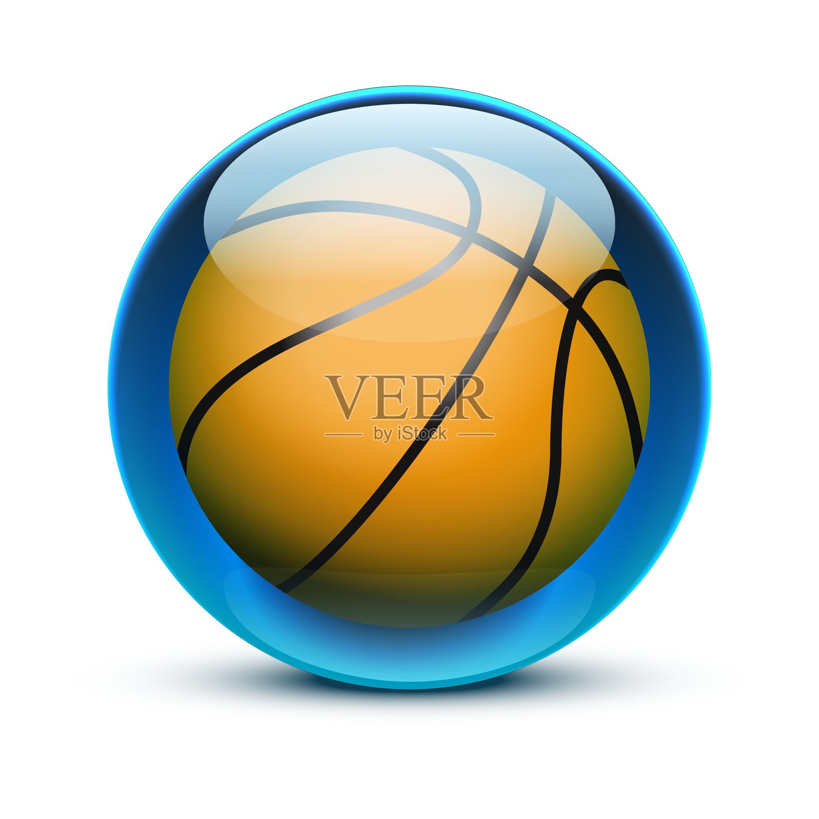 眼镜图标运动主题的网站或应用程序设计元素图片