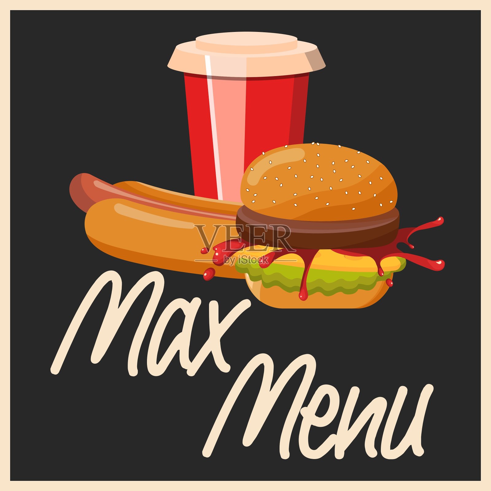 汉堡设计模板素材