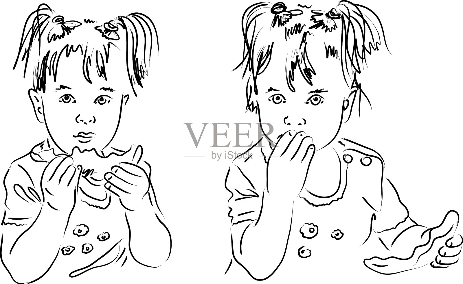 书法的孩子设计元素图片