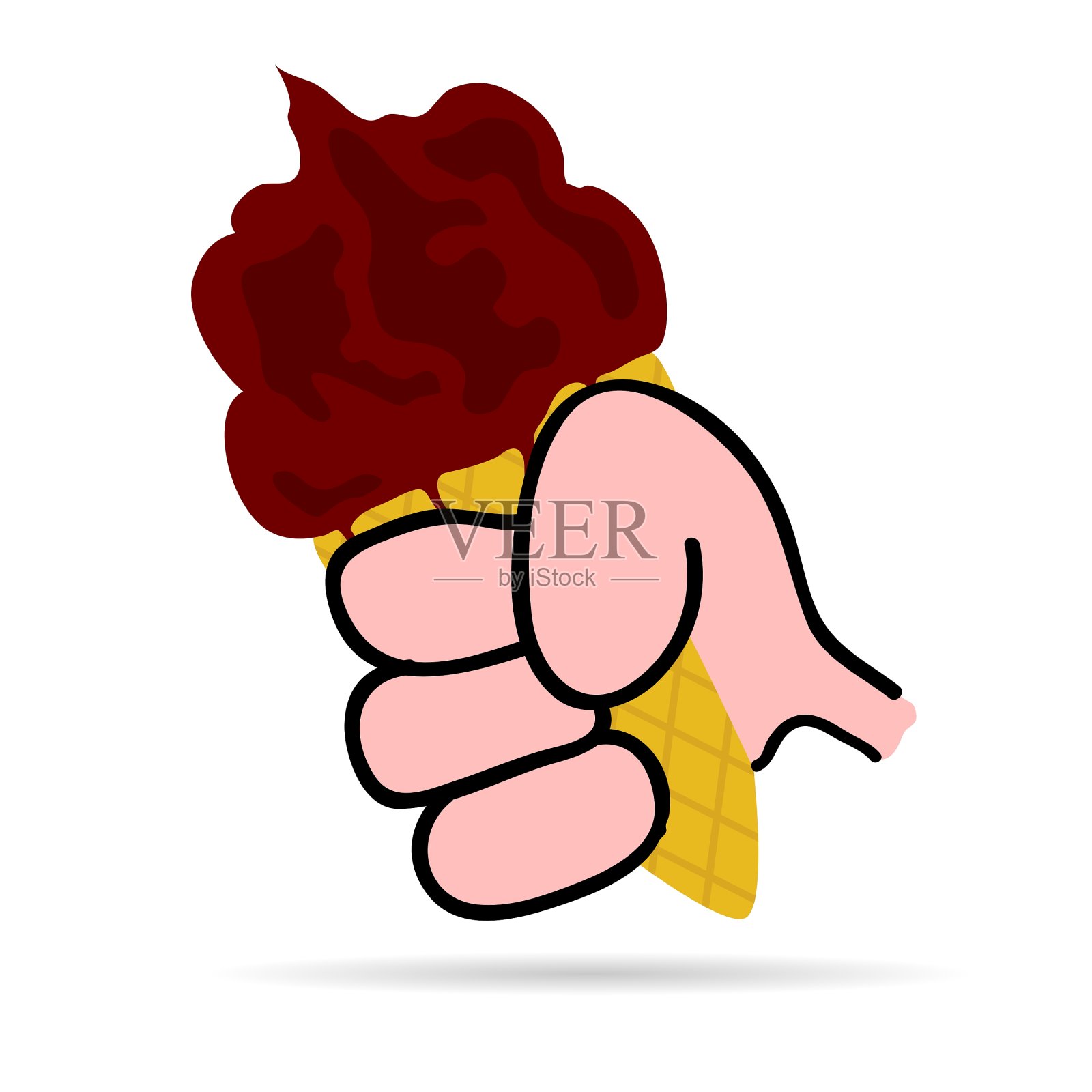 手色冰淇淋设计元素图片