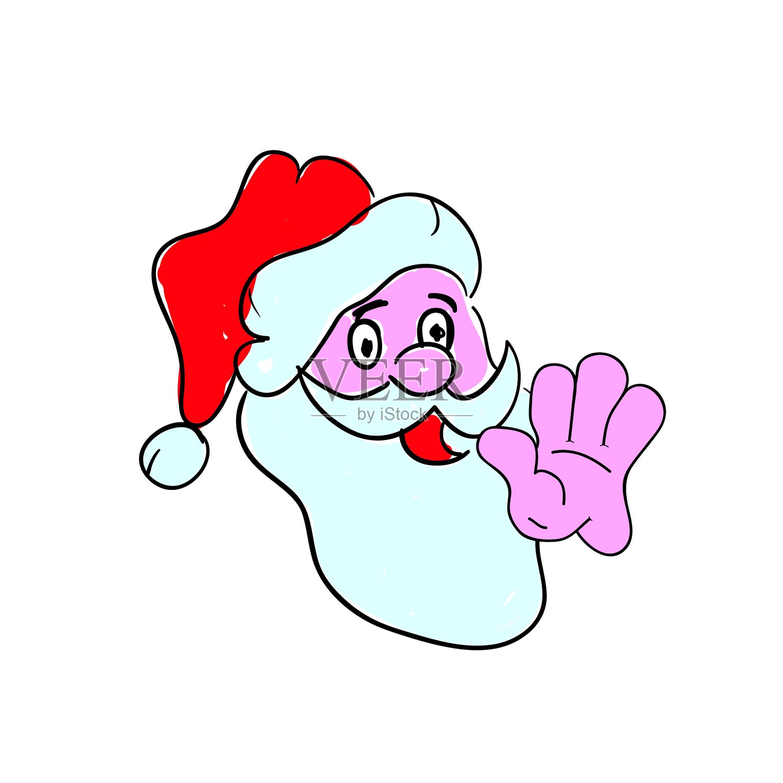 圣诞老人的颜色设计元素图片