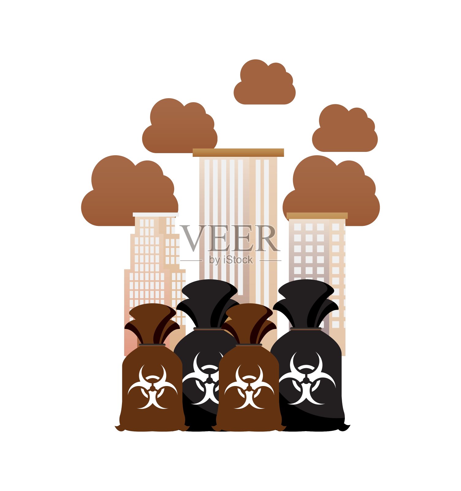 工业污染设计元素图片