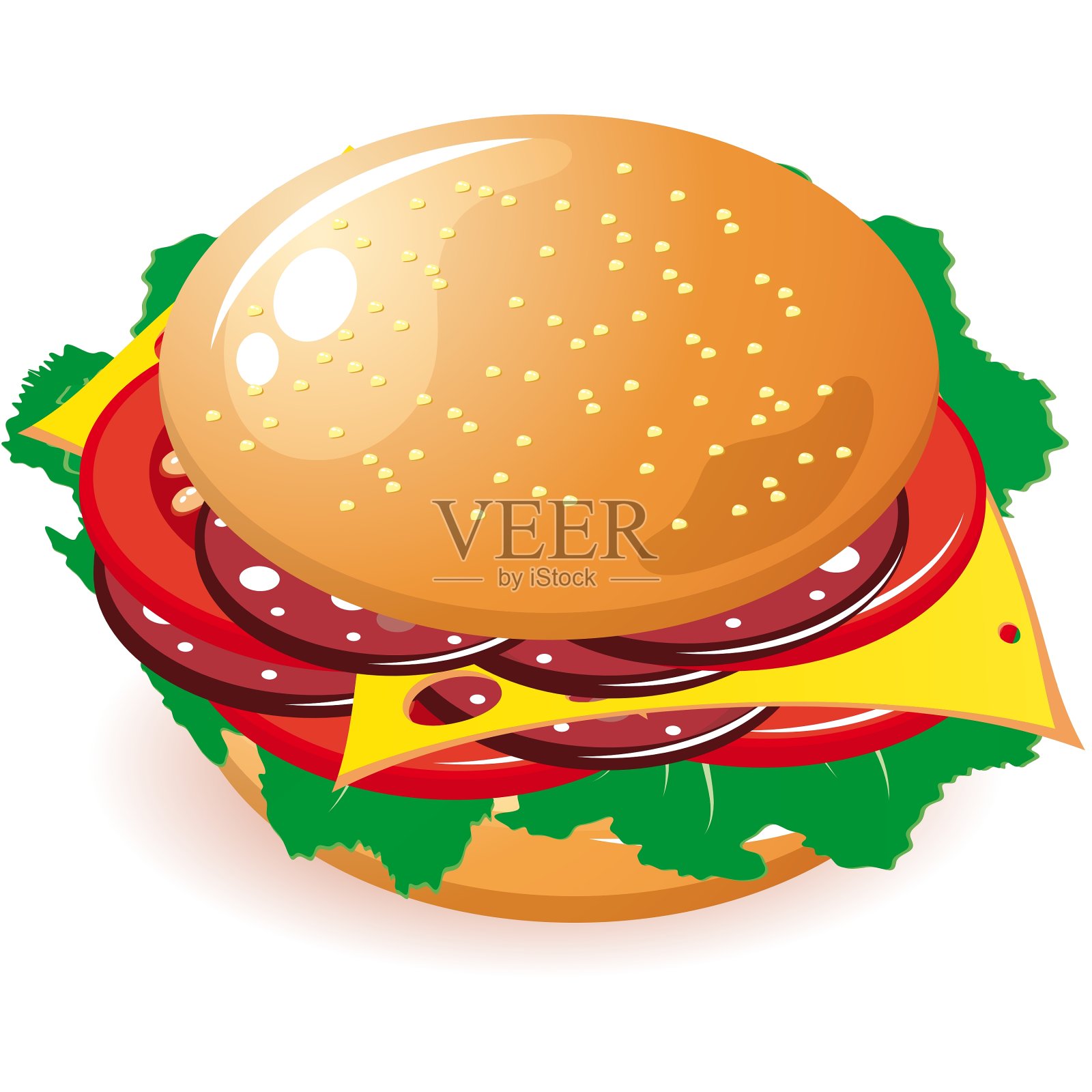 汉堡设计元素图片