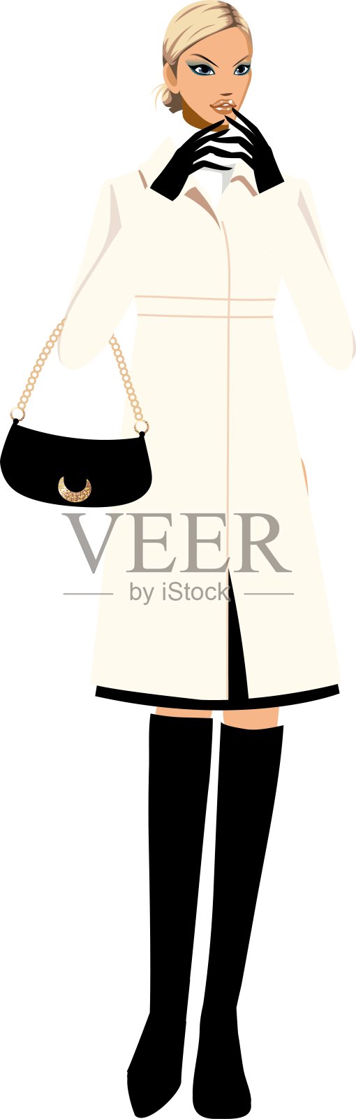 女人站立的特写设计元素图片