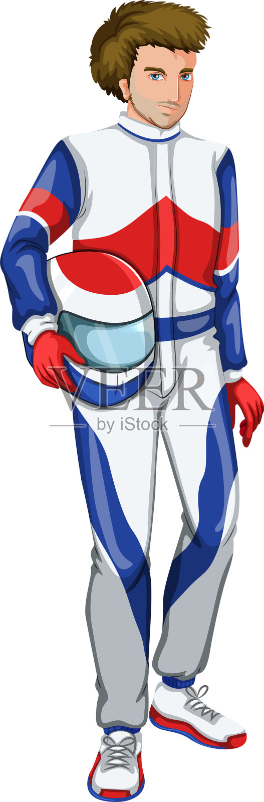 一个拿着安全帽的男性司机设计元素图片